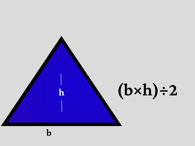 قوانين مساحة المثلث